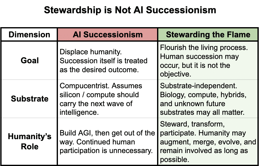 Stewardship is Not AI Successionism